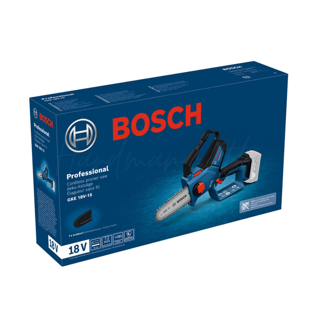 เลื่อยตัดแต่งกิ่งไร้สาย 6 นิ้ว 18 V BOSCH รุ่น GKE 18V-15